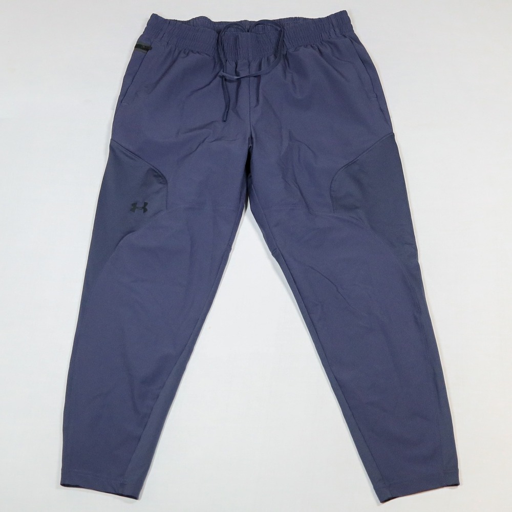 Under Armour Unstoppable Joggers Mens Large Blue Tapered Stretch Pants 1371314